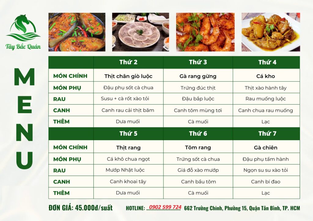 Menu Cơm Trưa