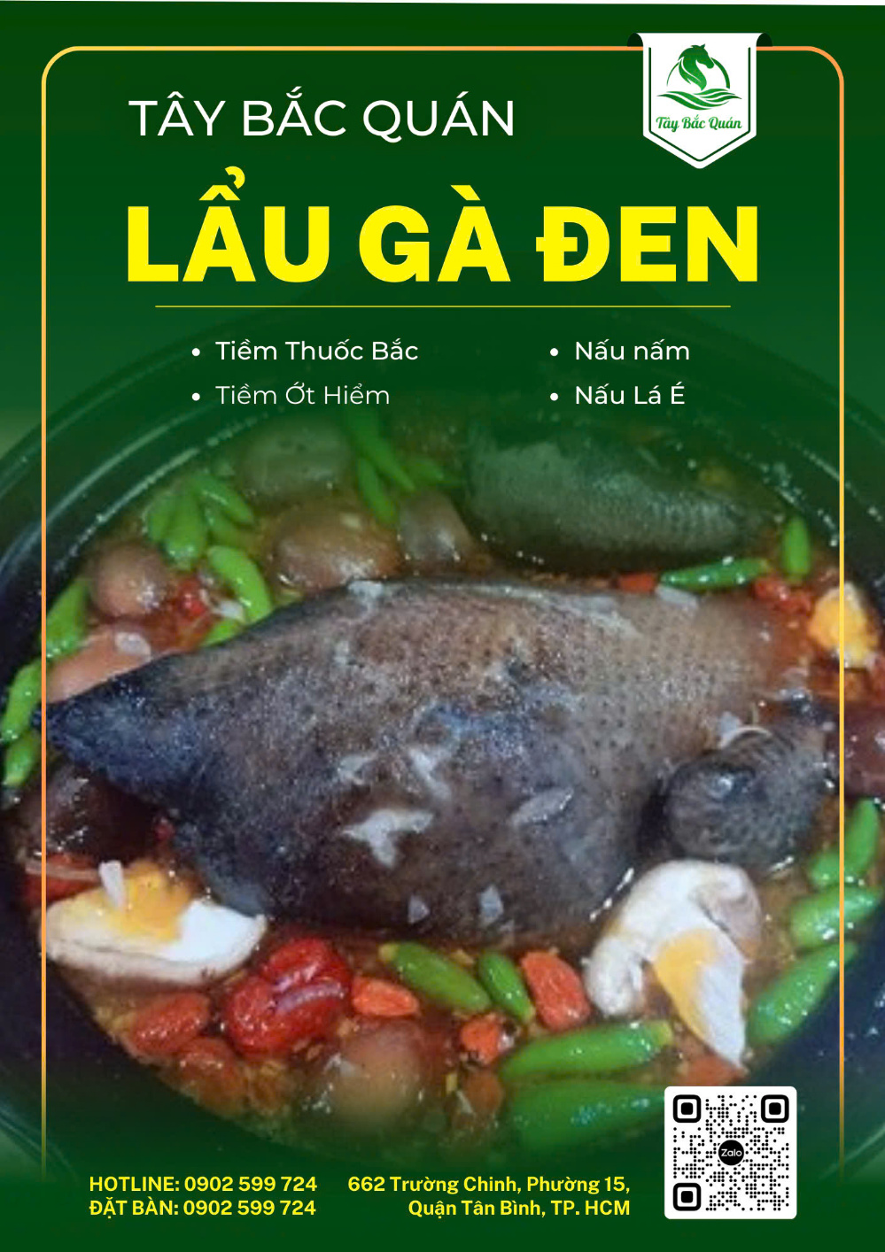 Lẩu Gà Đen Tiềm Thuốc Bắc Tây Bắc Quán