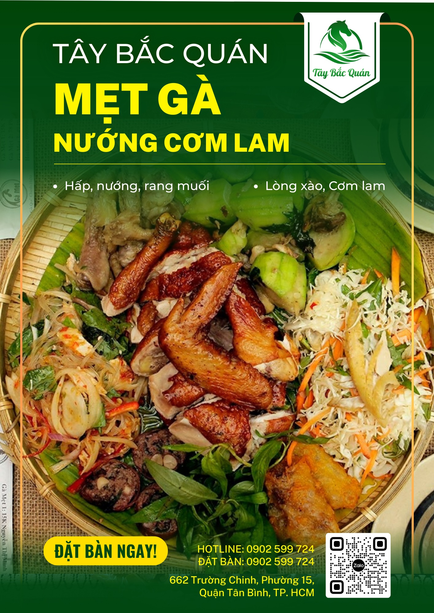 Mẹt gà nướng cơm lam