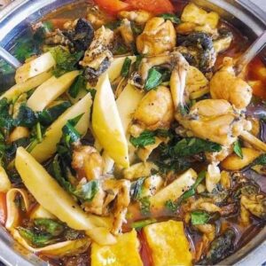 Lẩu Ếch Om Măng Chua Cay