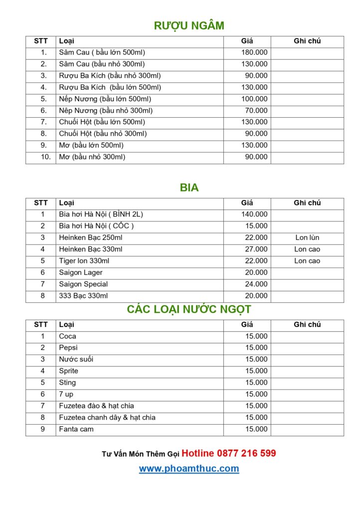 Menu Phố Ẩm Thực Tân Bình 662 Trường Chinh (6)